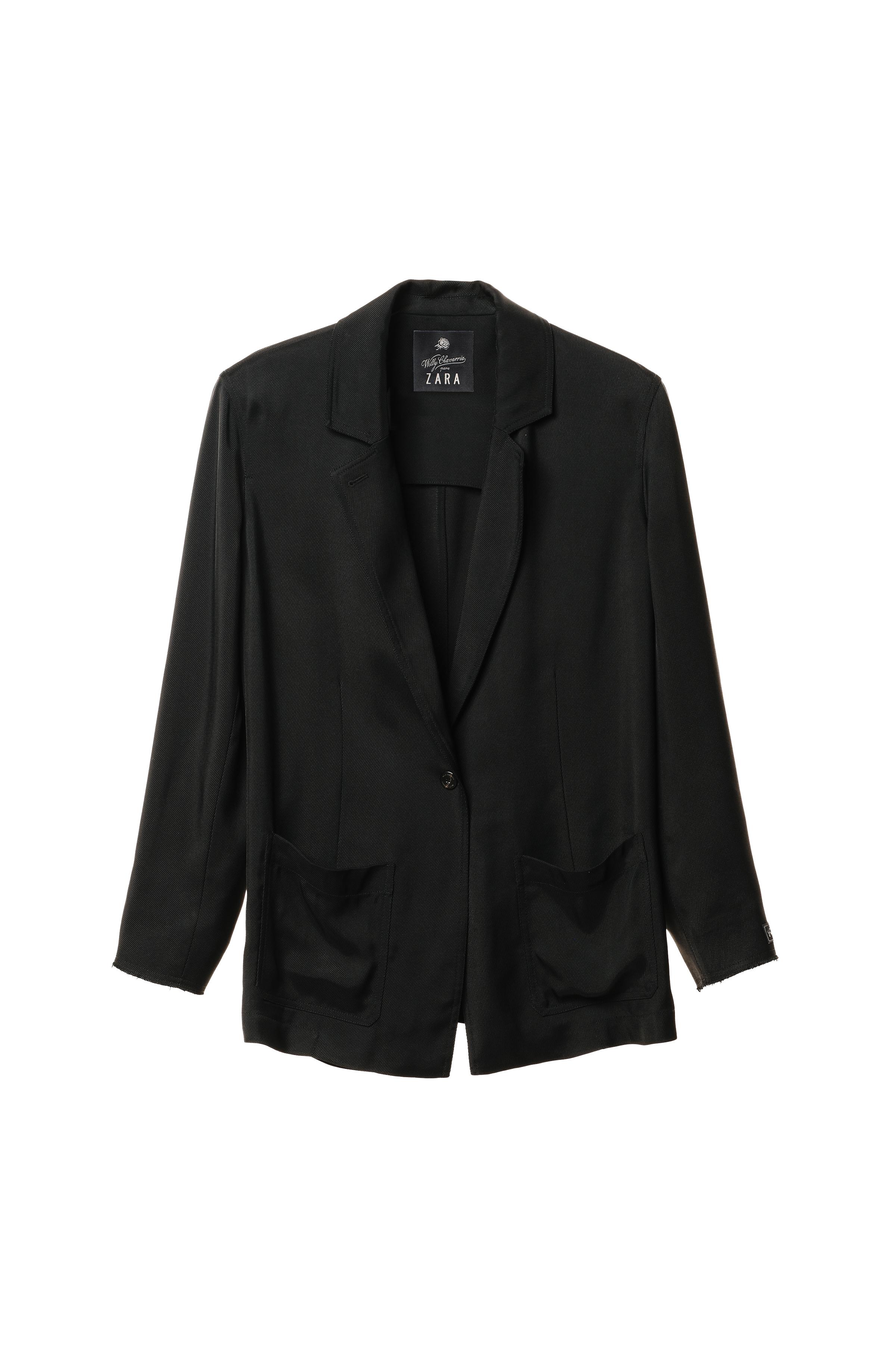FLOWY POCKET BLAZER WILLY CHAVARRIA X ZARA - Black | ZARA United
