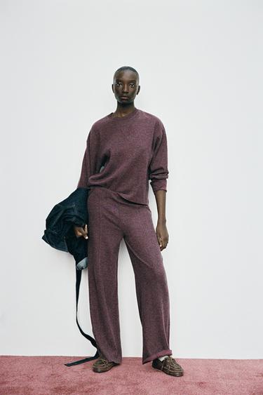 Zara SOFT SWEATER - Burgundy - Image 0