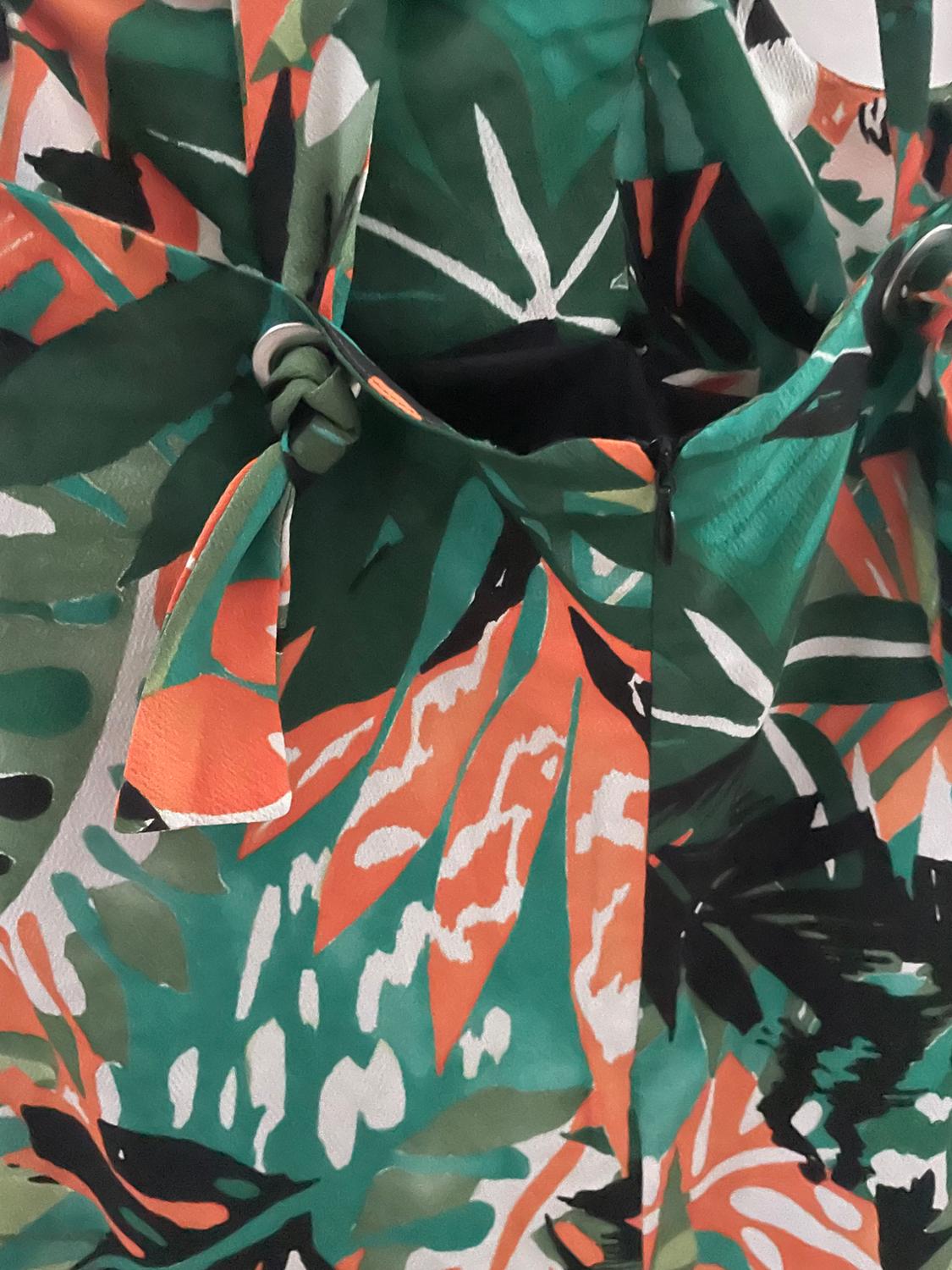 TROPICAL MULTICOLOR HALTER ROMPER - Image 6