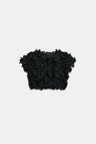 TEXTURED KNIT TOP - Black by Zara - Image 5