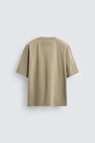 T-SHIRT HEAVYWEIGHT EFFET ENVERS - Sable de Zara - Image 7