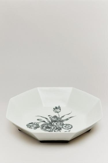 THE SKY OCTAGONAL DEEP PLATE — White 1