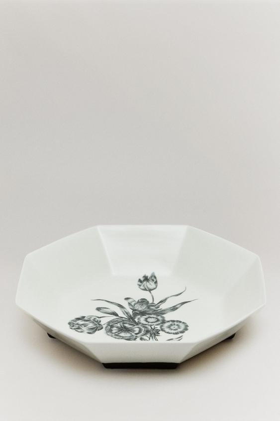 THE SKY OCTAGONAL DEEP PLATE - Blanco de Zara - Imagen 0