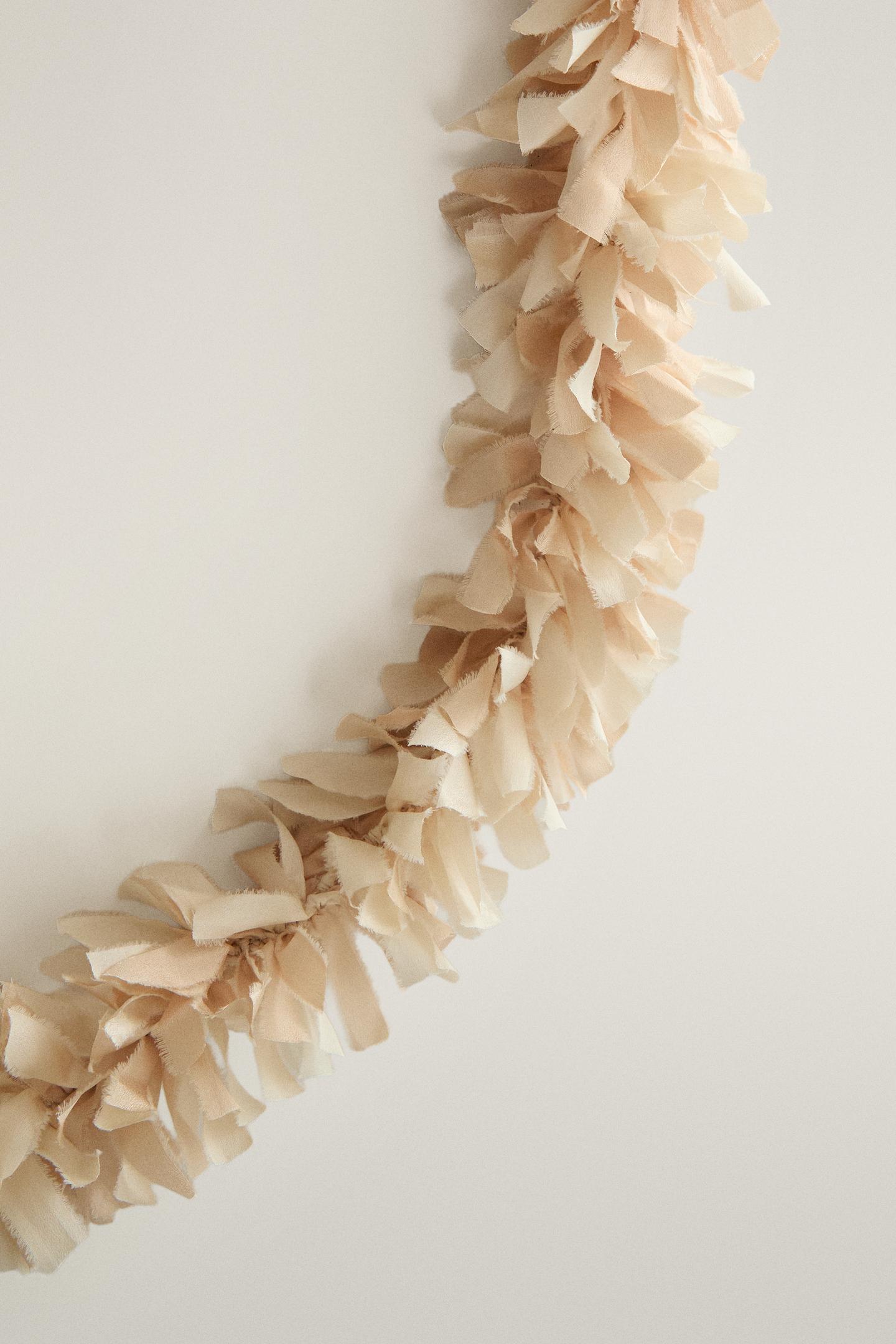 Ёлочные украшения Zara Frayed Chiffon Christmas Garland, цвет: Золотой — фото 3