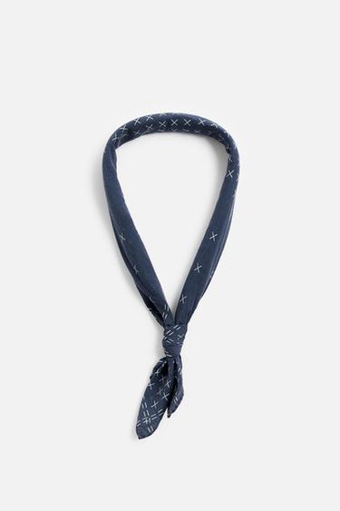 BANDANA ESTAMPADO GEOMÉTRICO - Marino de Zara