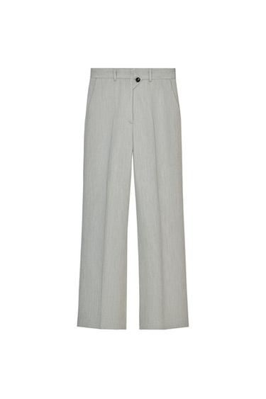 PANTALON FLARE STRUCTURÉ ZW COLLECTION - Gris de Zara