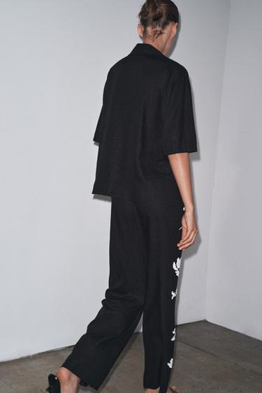 CHEMISE BRODÉE PIÈCES DE FANTAISIE ZW COLLECTION - Noir / Blanc de Zara - Image 2