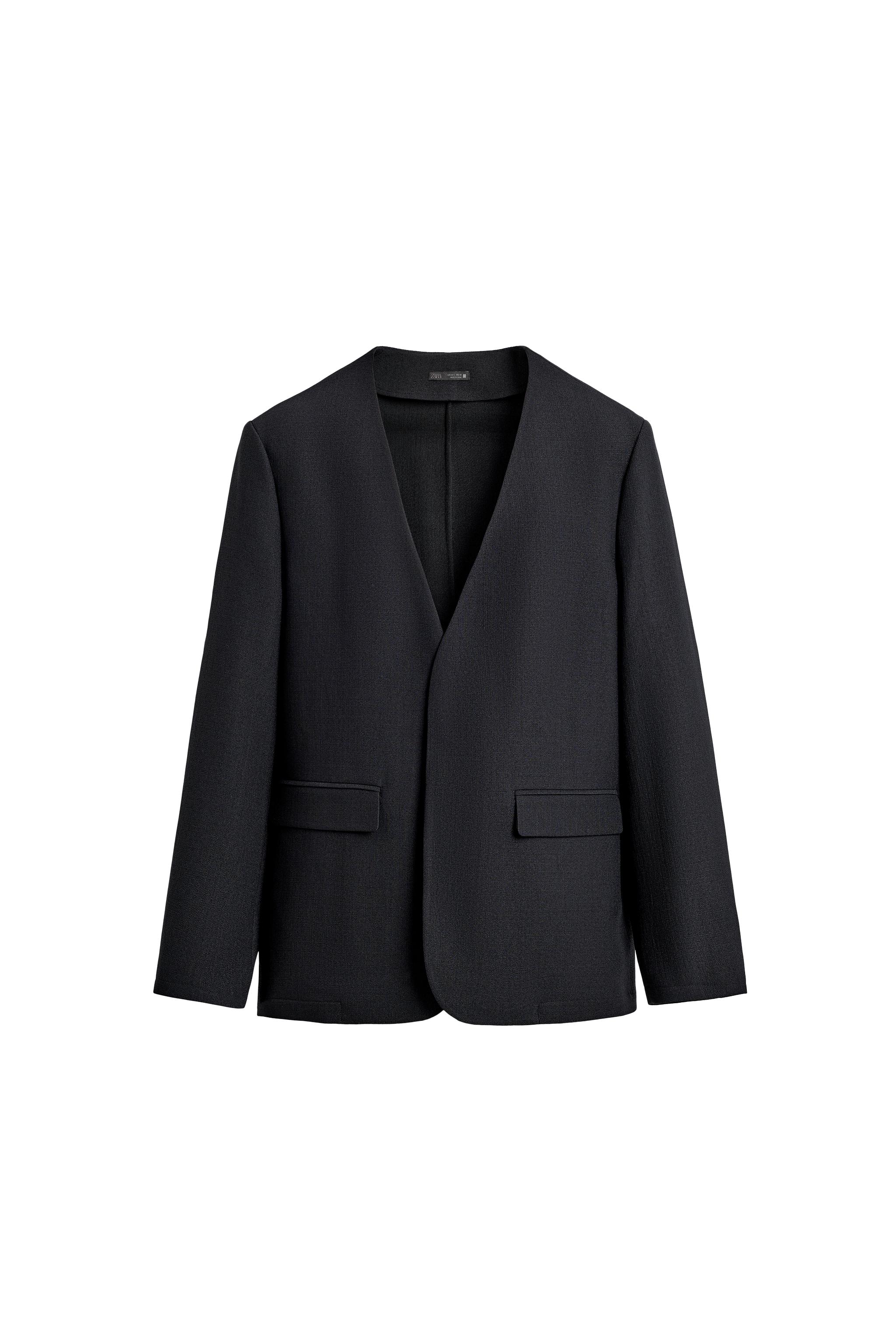 【ZARA】新品 レザーリラックス フィットブレザー / ブラック・S size ZARA】新品 レザーリラックス フィットブレザー / ブラック・S size