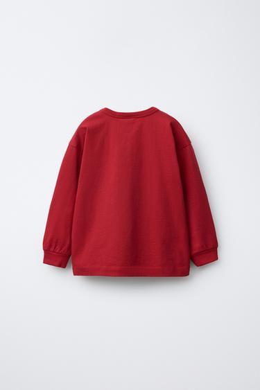 T-SHIRT À IMPRIMÉ CHEVAL - Rouge de Zara - Image 1
