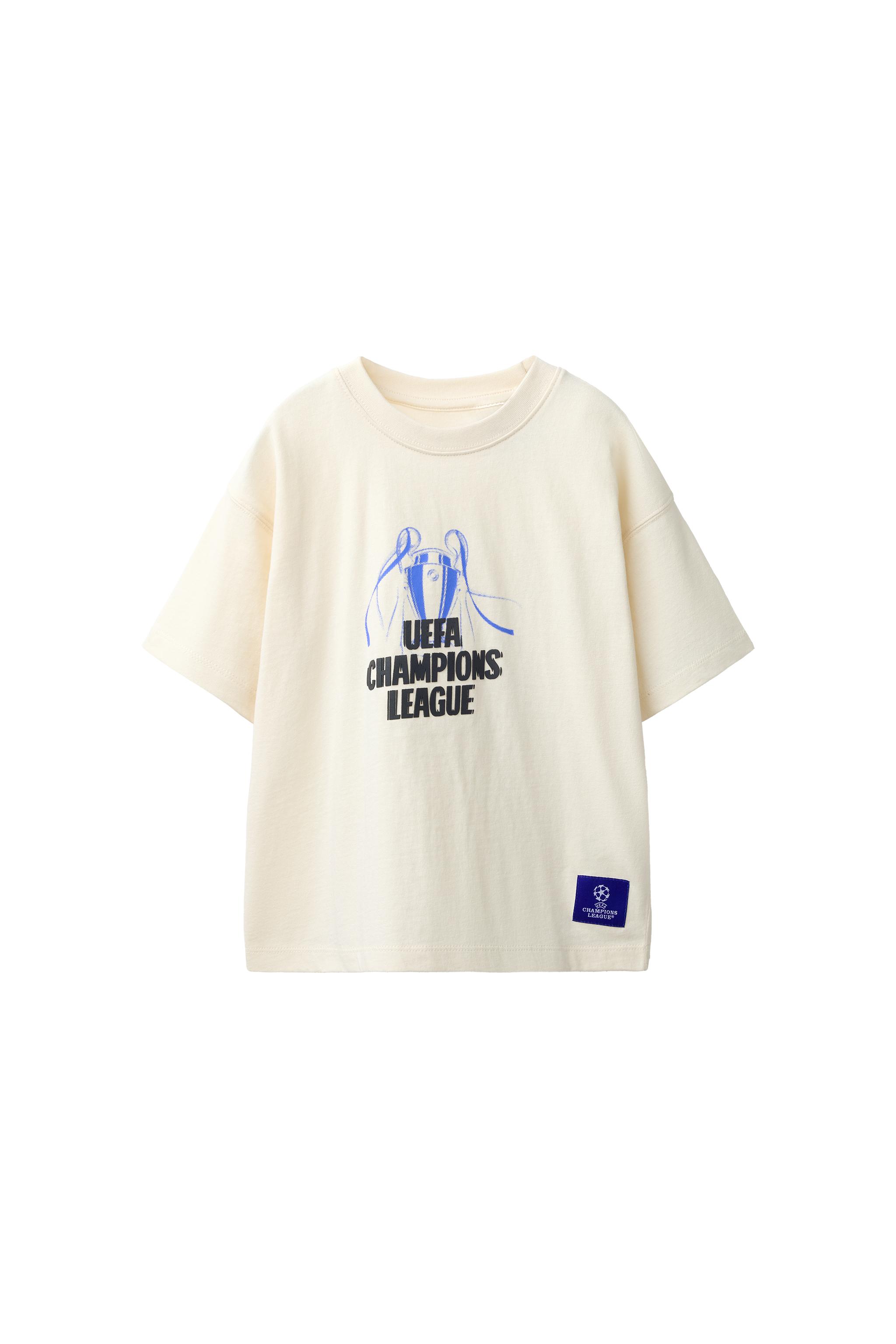 UEFA CHAMPIONSLEAGUE ユニフォーム UEFA CHAMPIONS LEAGUE® GRAPHIC T-SHIRT - Ecru | ZARA United States