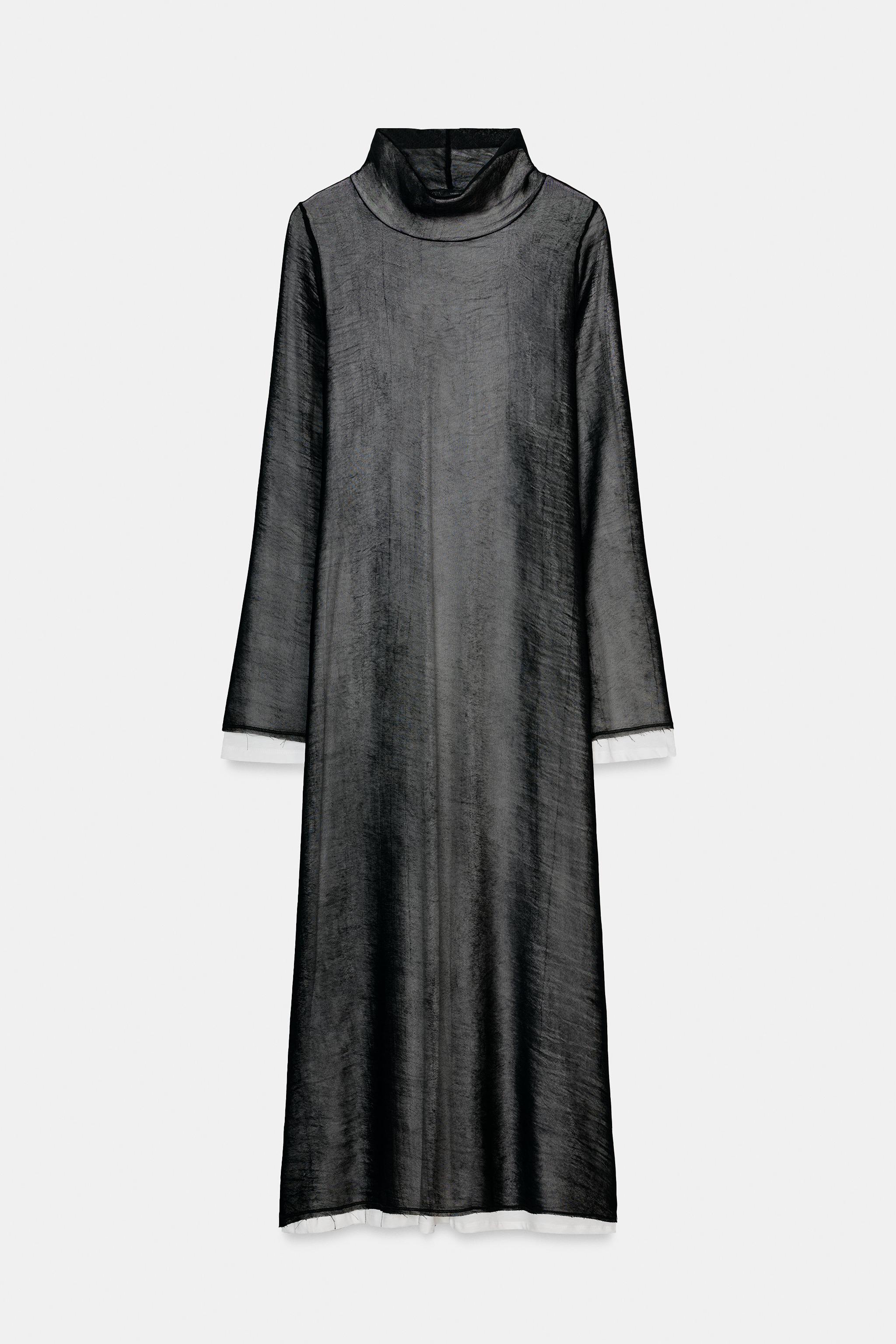 LONG COMBINATION DRESS - Black / White | ZARA United States