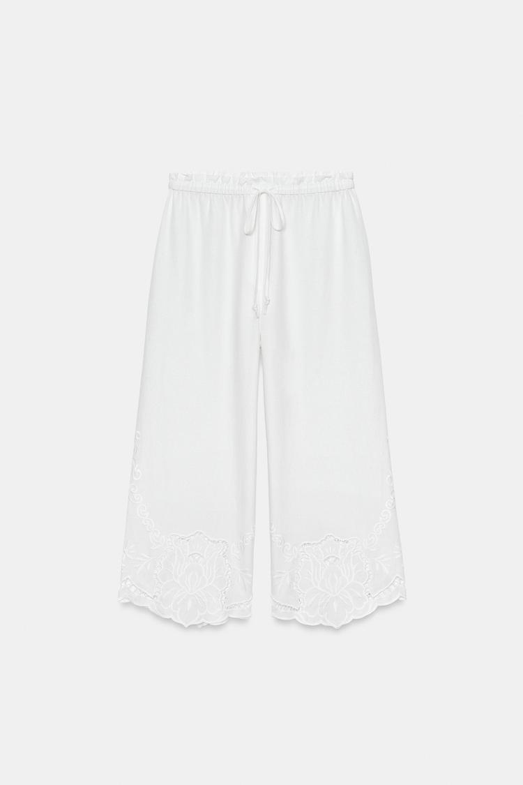PANTALÓN BORDADOS CON LINO ZW COLLECTION