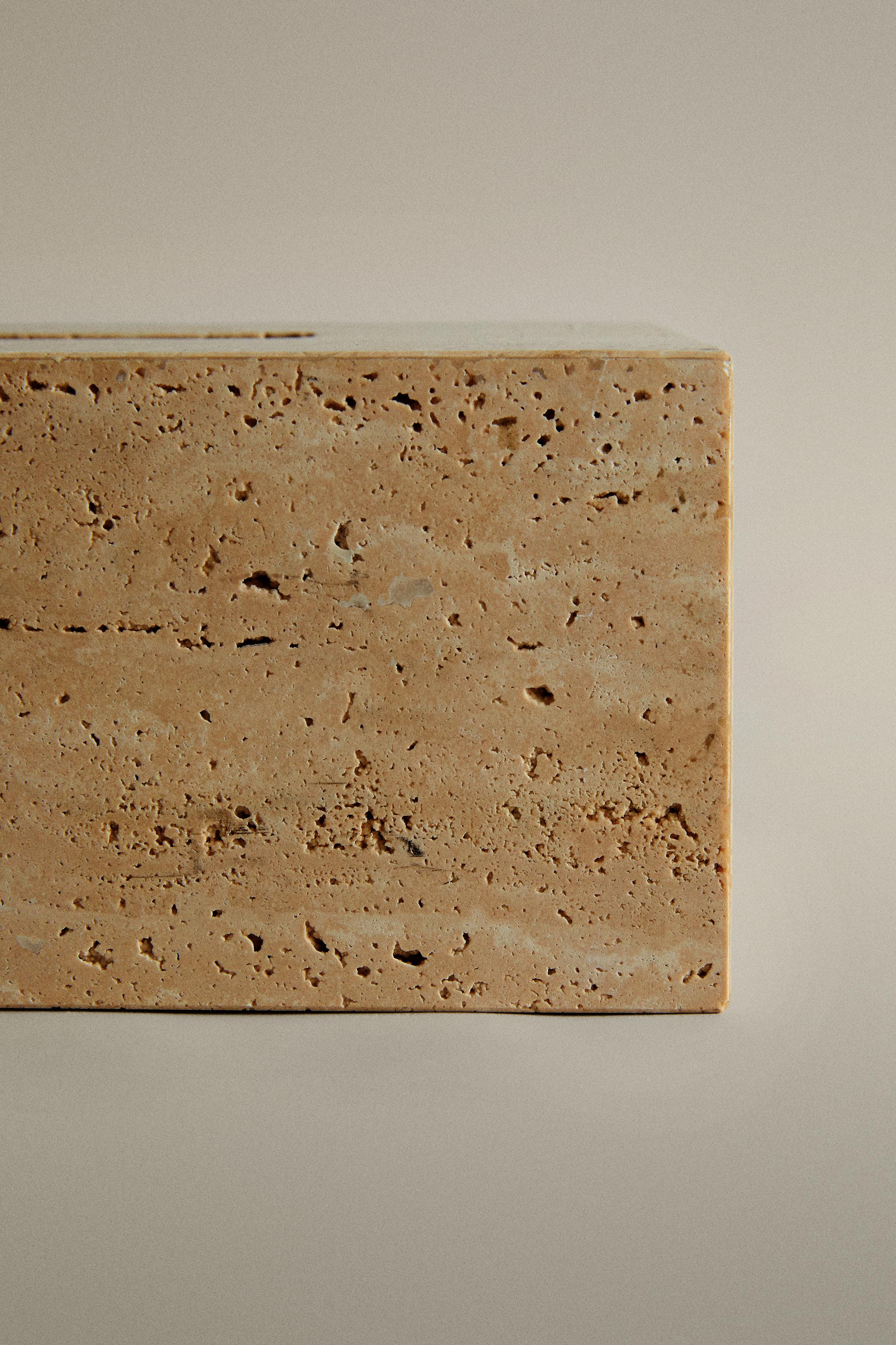 BOÎTE À MOUCHOIRS MARBRE BEIGE