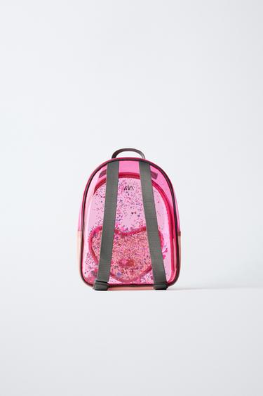 MINI SAC À DOS VINYLE CŒUR - Rose de Zara - Image 4