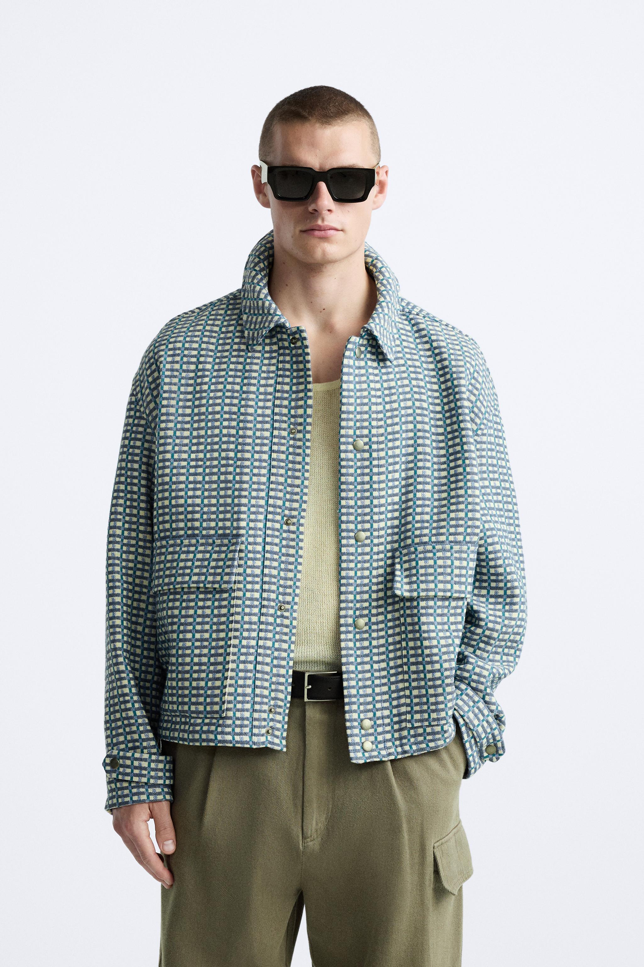 PLAID JACQUARD JACKET