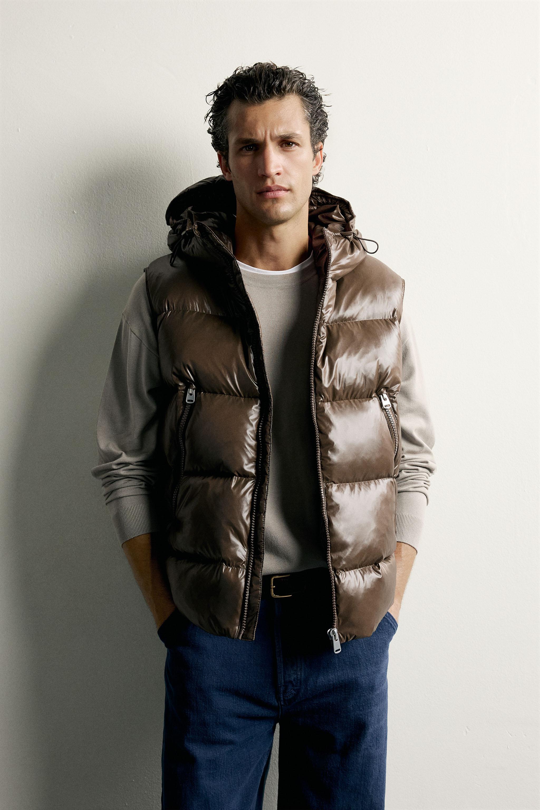 WATER-REPELLENT 60/40 DOWN VEST — Ocher