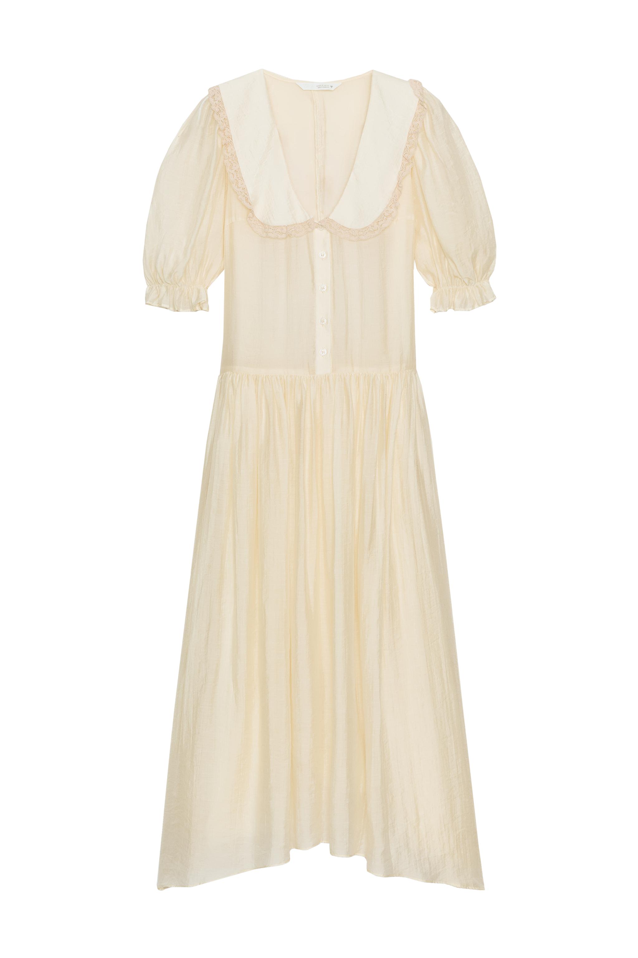 FLOWY LACE MIDI DRESS