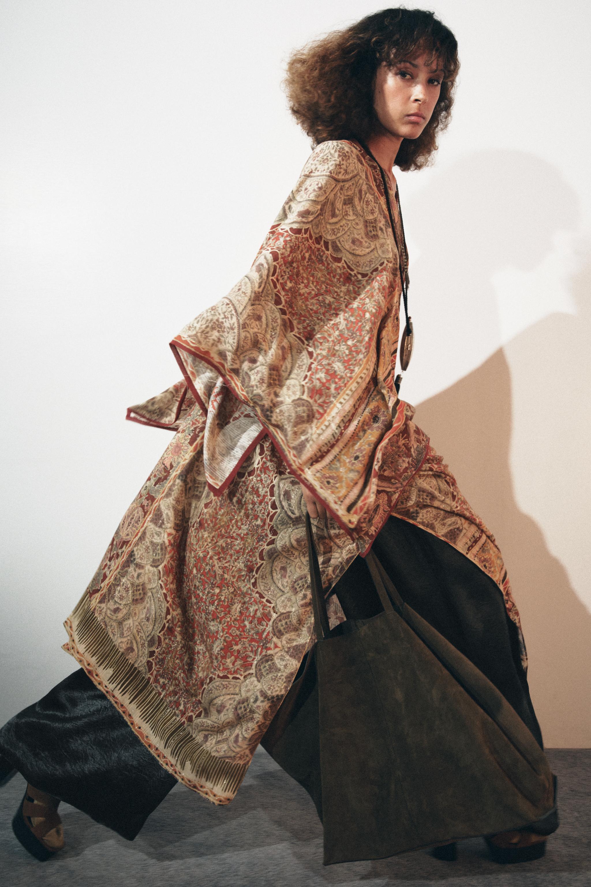 ZW COLLECTION PAISLEY CAFTAN DRESS
