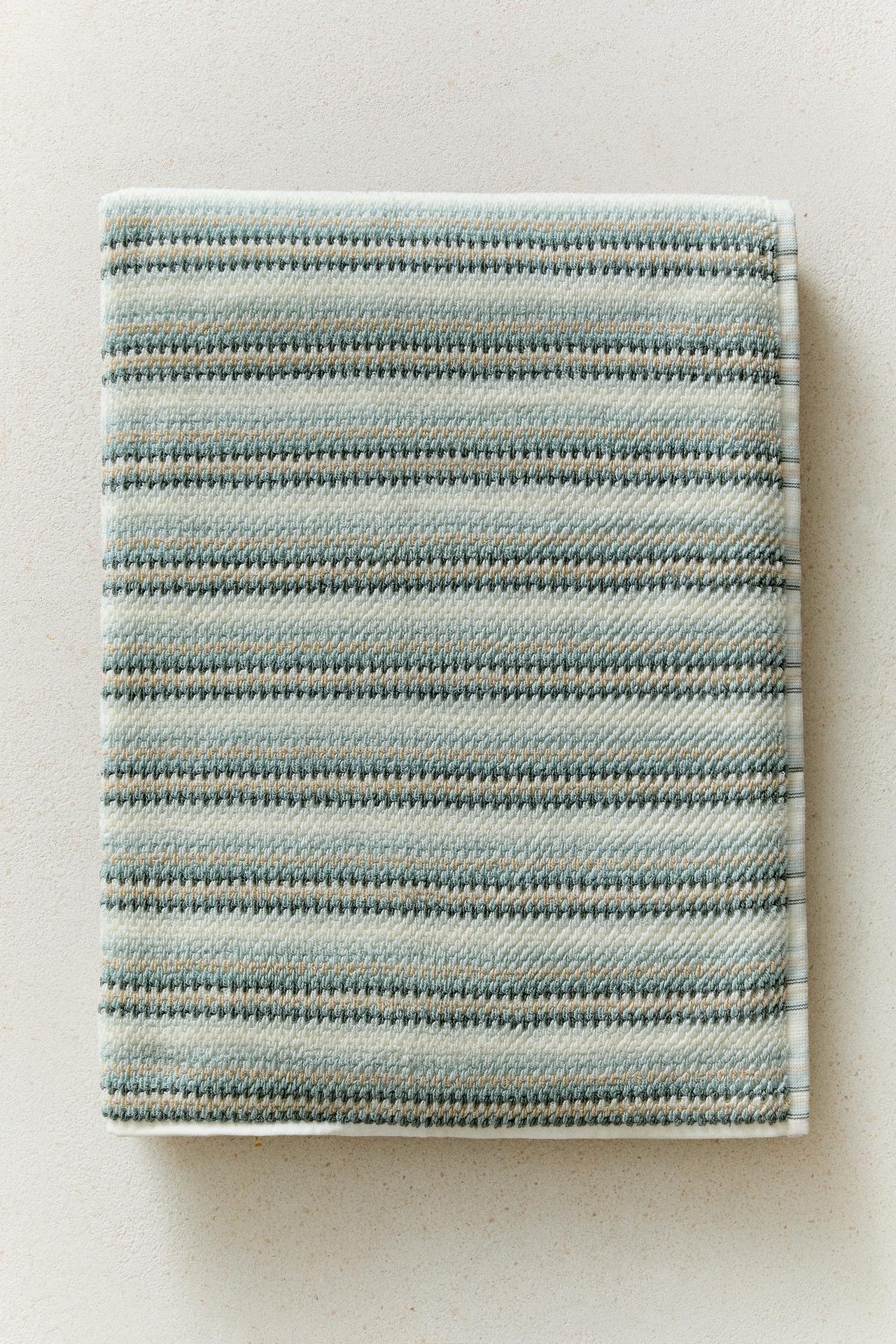 COTTON STRIPED BATH TOWEL — Multicolored