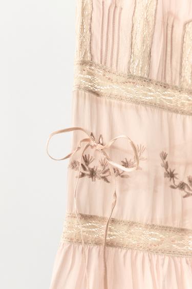 SAROUEL TROUSERS WITH LACE TIES - Pink by Zara - Image 4