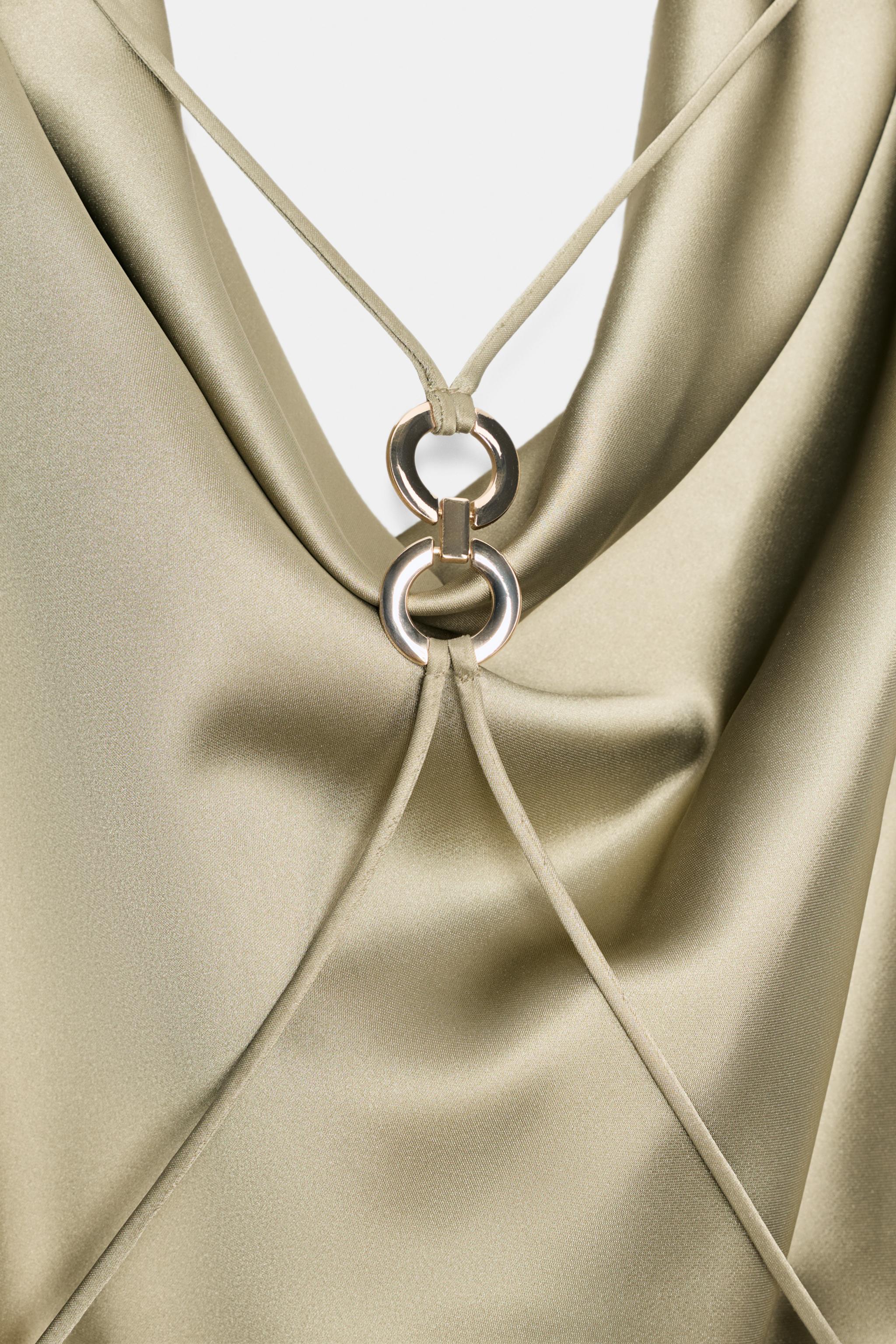 SATIN EFFECT SHORT DRESS