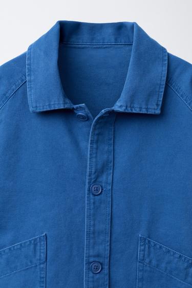CANVAS OVERSHIRT WITH POCKETS - Bluish by Zara - Image 2