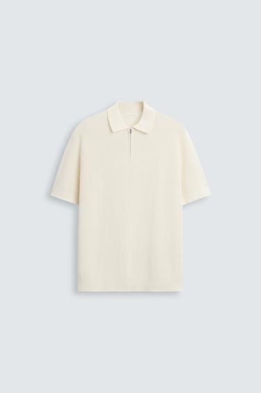 POLO PUNTO PERLADO CREMALLERA - Crudo de Zara