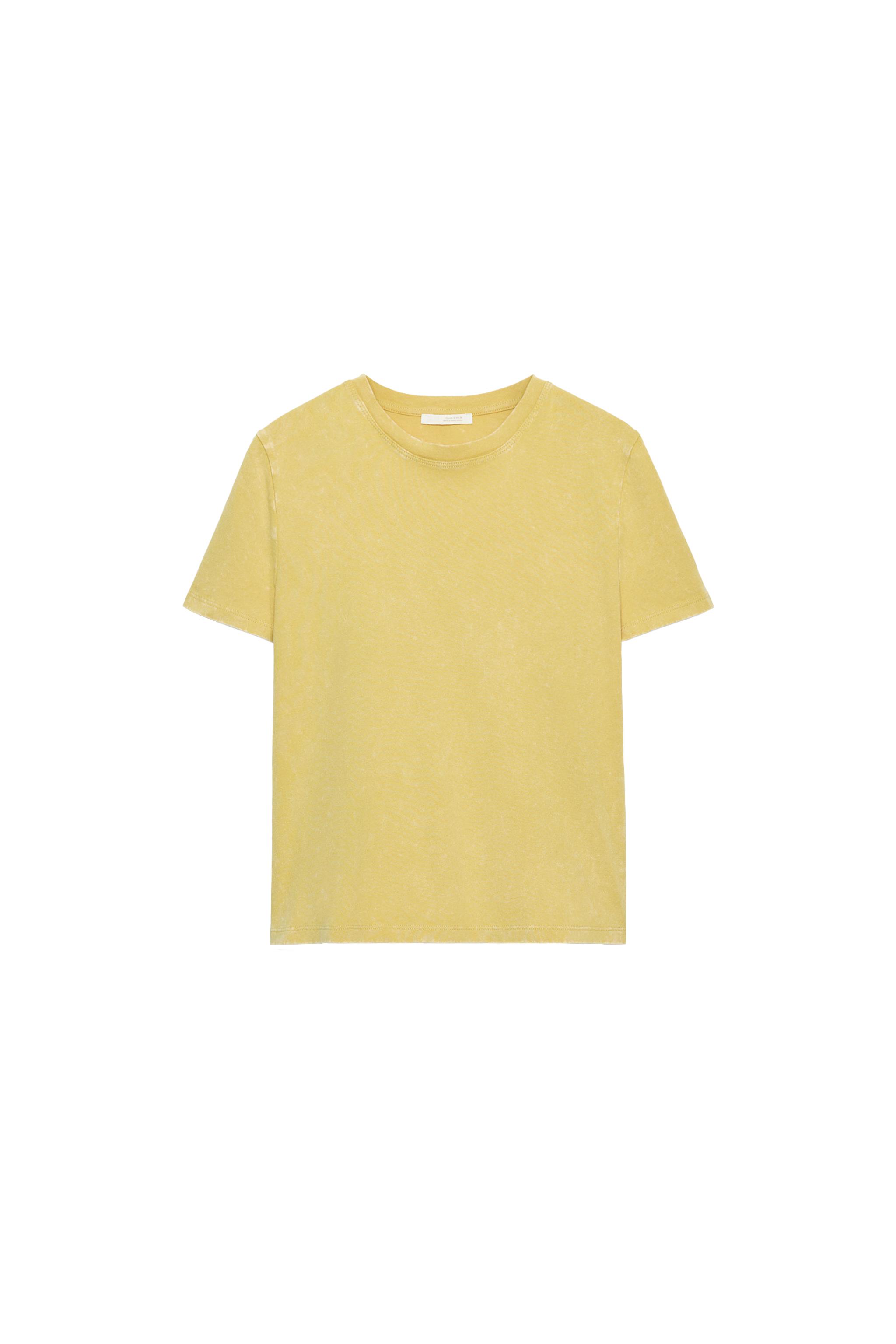 半袖ラスティックTシャツ - イエロー | ZARA Japan / 日本