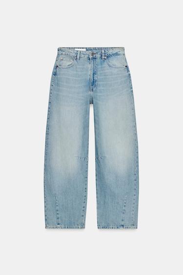 TRF BALLOON BAGGY MID-RISE JEANS - Indigo by Zara