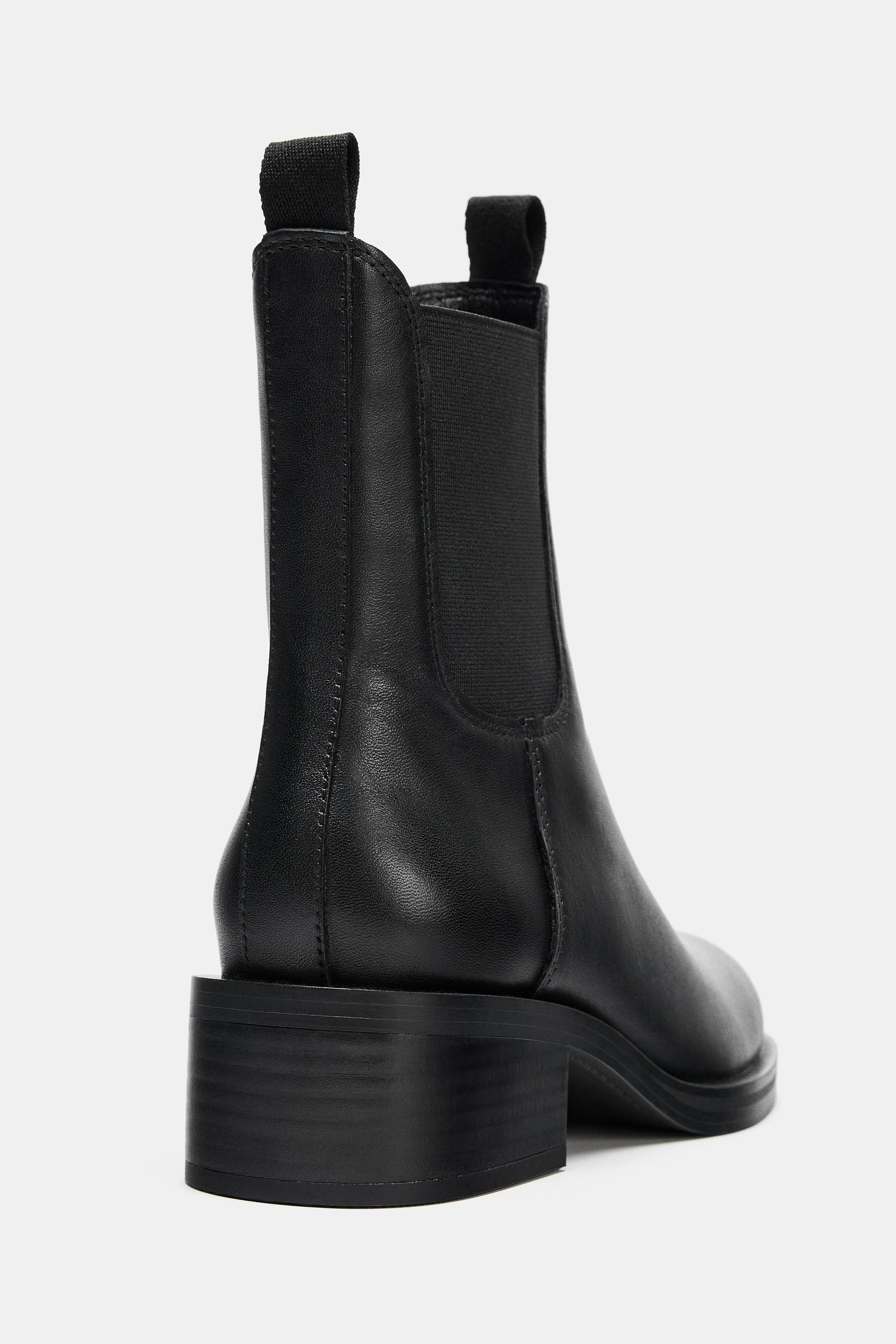 WATER REPELLENT LEATHER CHELSEA ANKLE BOOTS