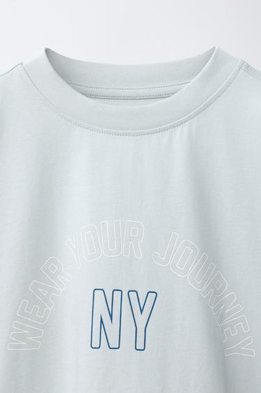 JOGGING SLOGAN T-SHIRT - Mint by Zara - Image 2