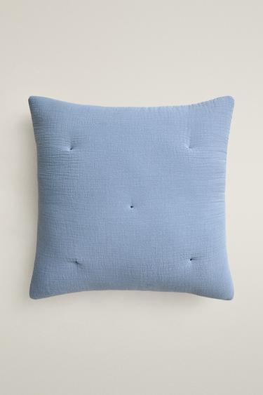 KIDS' MUSLIN CUSHION COVER - Blue by Zara - Image 0