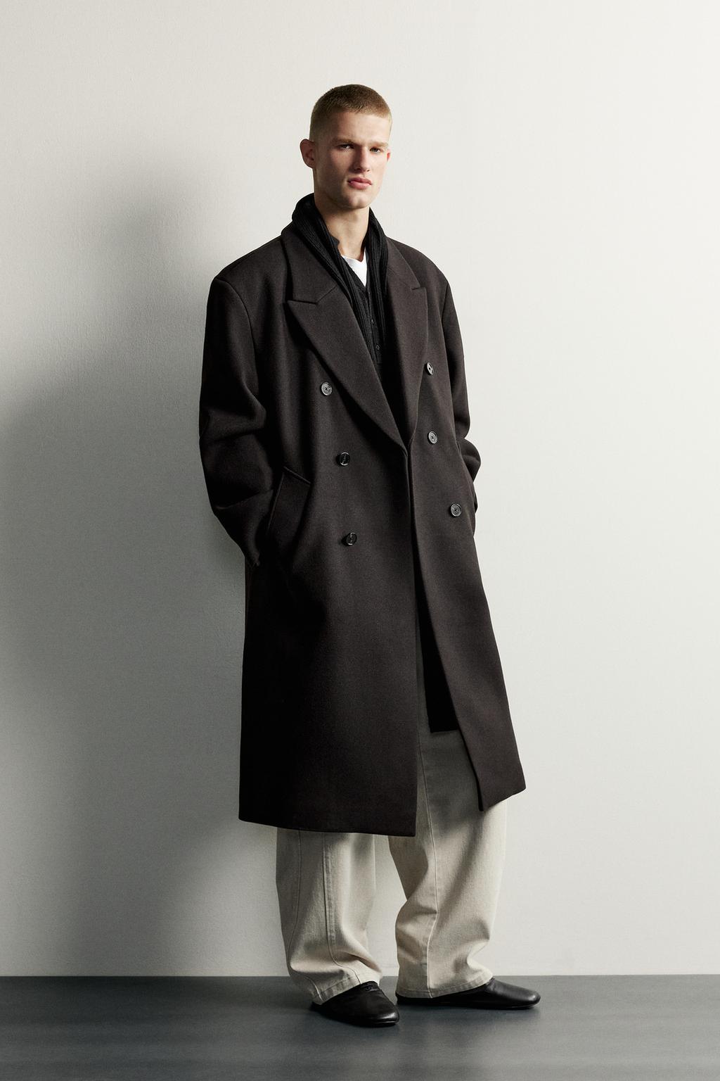 WOOL BLEND DOUBLE-BREASTED COAT