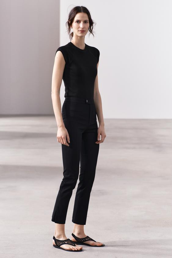 Pantalon habillé noir Zara femme Taille L - Zara