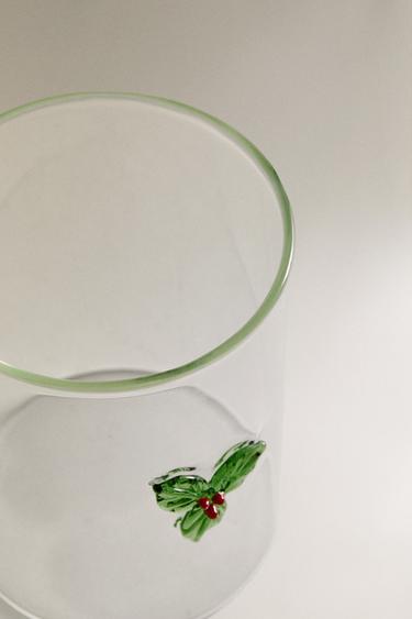 BOROSILICATE GLASS TUMBLER CHRISTMAS FIGURE - Green by Zara - Image 2
