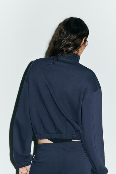 SWEAT VOLUME DENTELLE - Bleu marine de Zara - Image 3