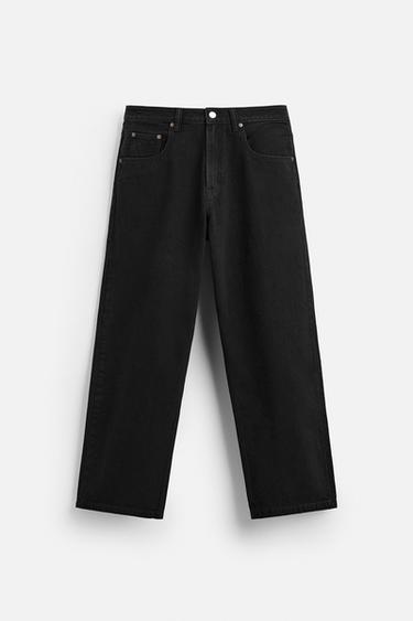 Zara BAGGY FIT JEANS - Black