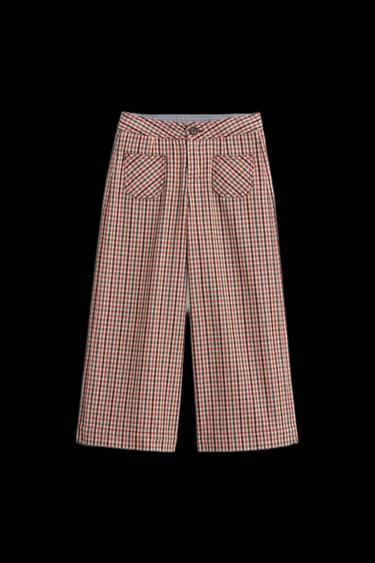 LIMITED EDITION CHECK TROUSERS - Pastel pink by Zara