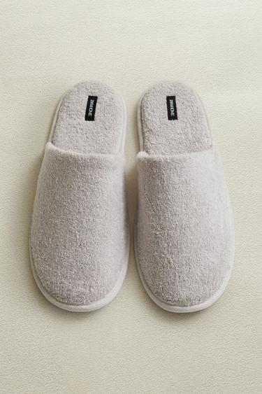 Zara TERRY SLIPPERS - Gray