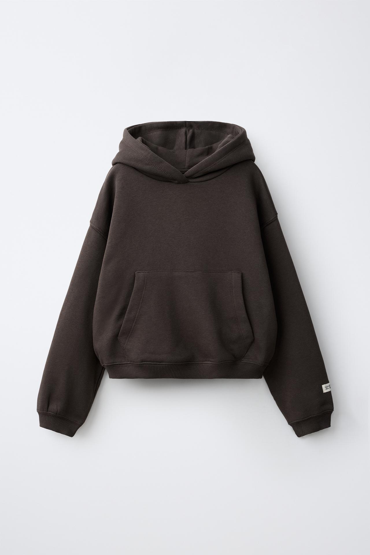 LABEL HOODIE — Brown