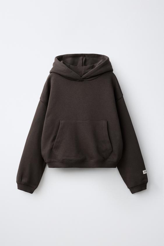 LABEL HOODIE - Brown by Zara - Image 0
