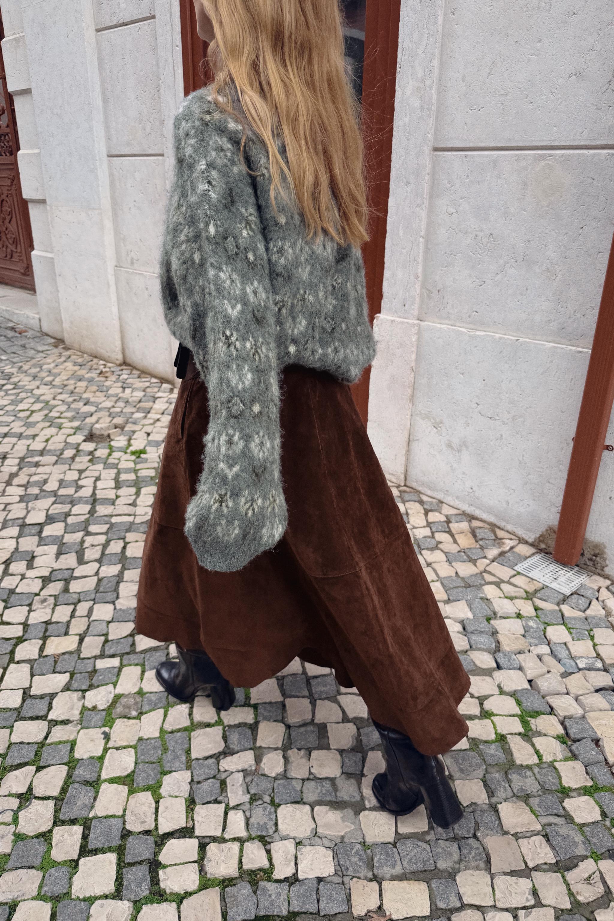 ZARA 起毛ジャカードニットセーター グレー M 完売品 ZARA 起毛ジャカードニットセーター グレー M 完売品 - メルカリ