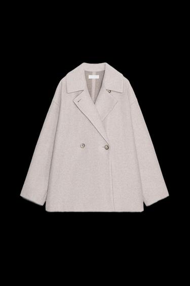 SOFT DOUBLE-BREASTED COAT - Light beige by Zara - Image 0