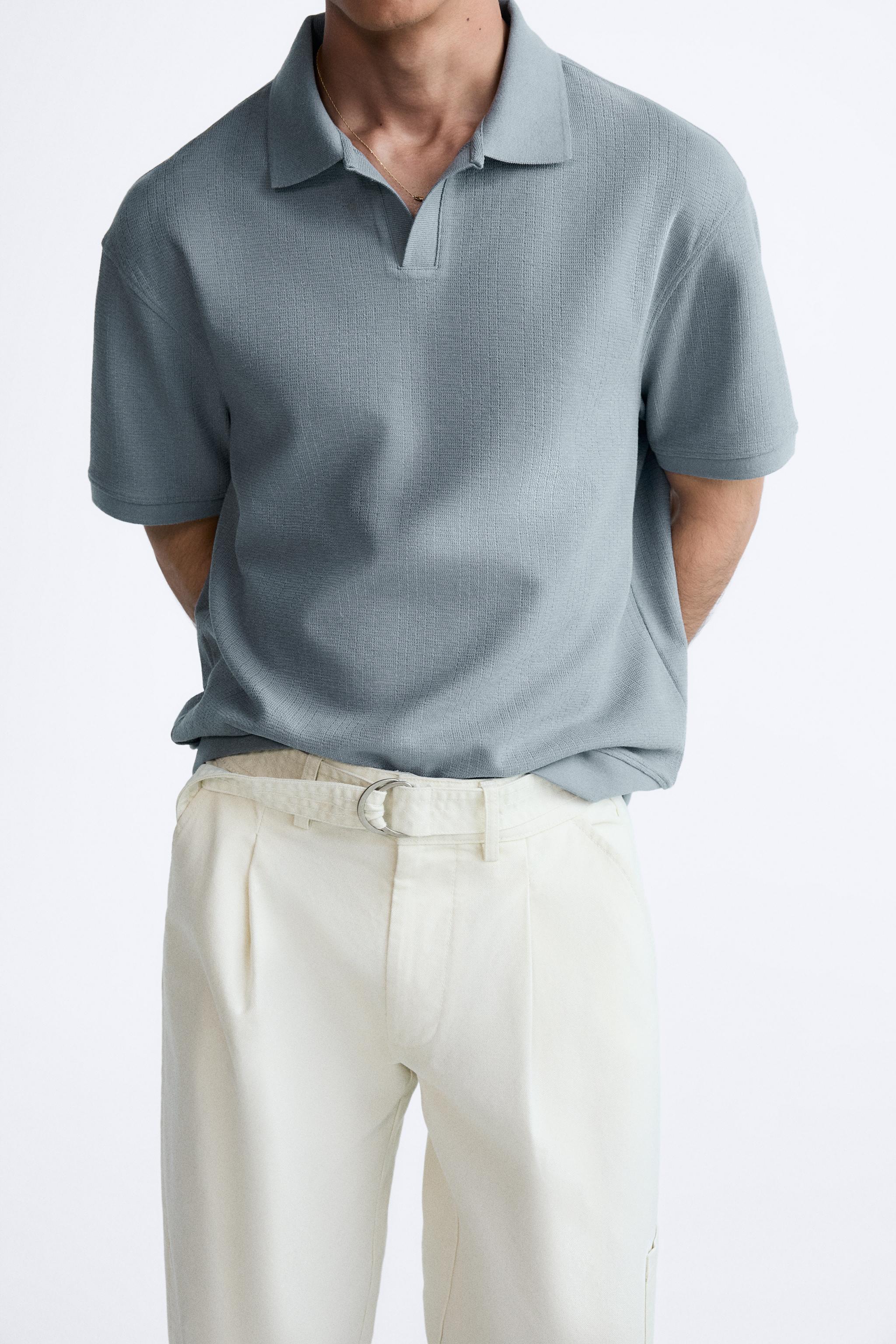 VERTICAL JACQUARD POLO - Oyster-white | ZARA United States