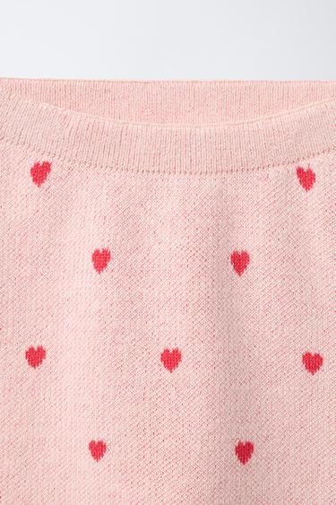 HEART PRINT KNIT TROUSERS - Pink by Zara - Image 2