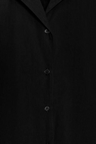 ROBE COURTE POPELINE ZW COLLECTION - Noir de Zara - Image 6