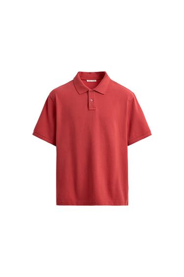 Zara REGULAR FIT PIQUÉ POLO - Red