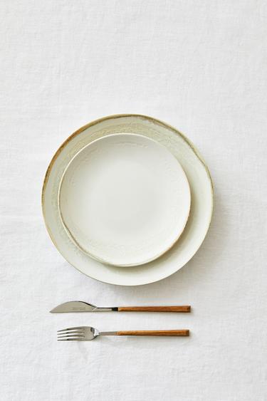 ASSIETTE À DESSERT GRÈS - Écru de Zara - Image 5