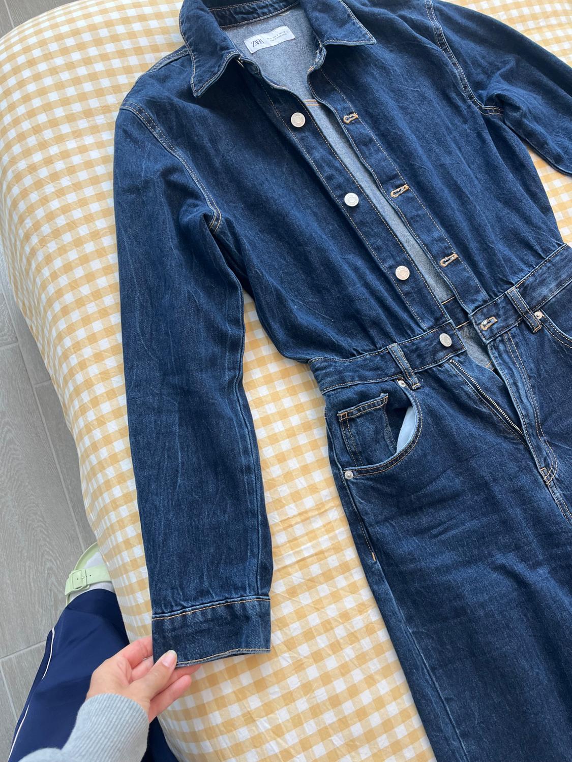 TRF WIDE LEG DENIM JUMPSUIT - Image 2