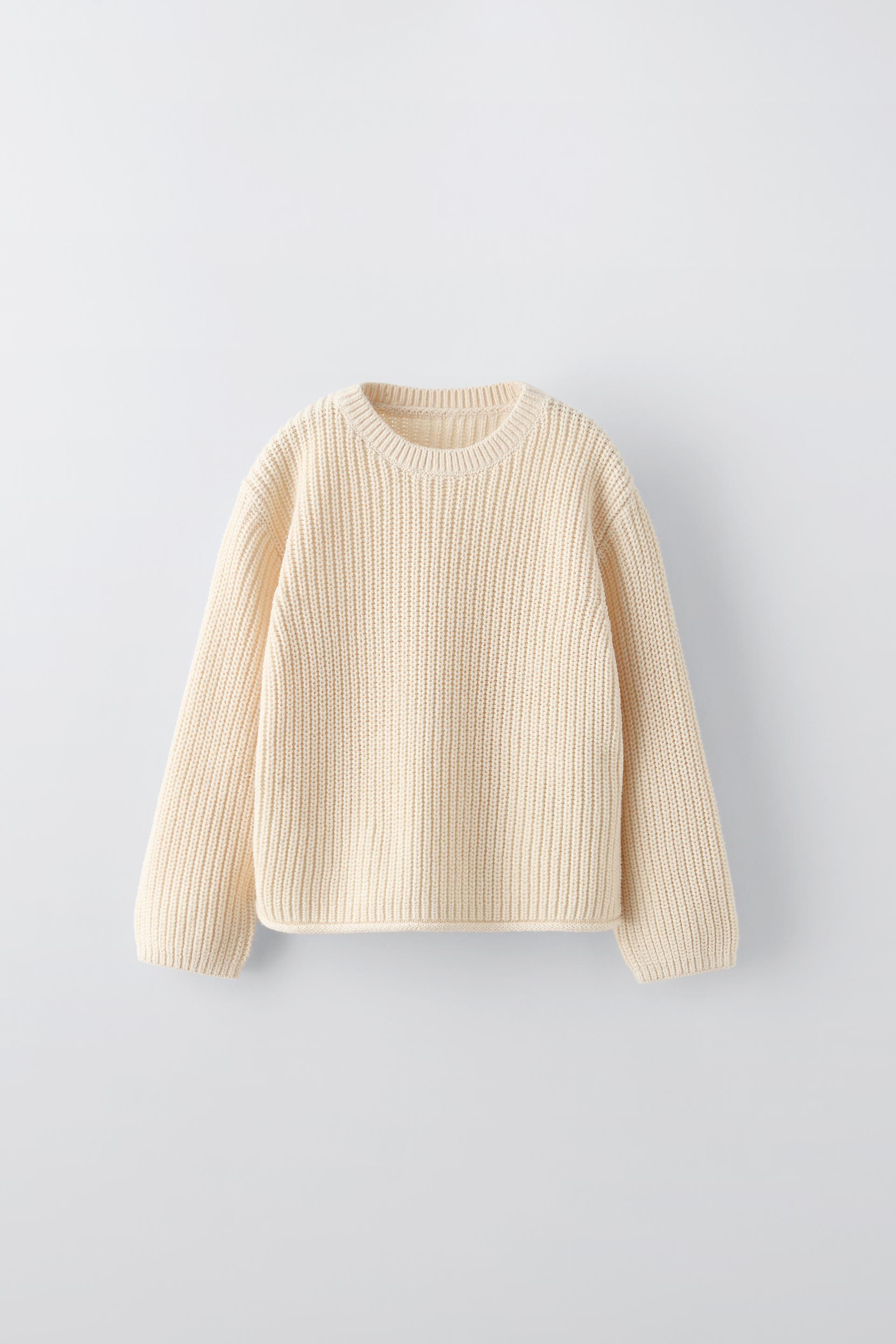 コントラストカラー ニットセーター - エクリュ | ZARA Japan / 日本